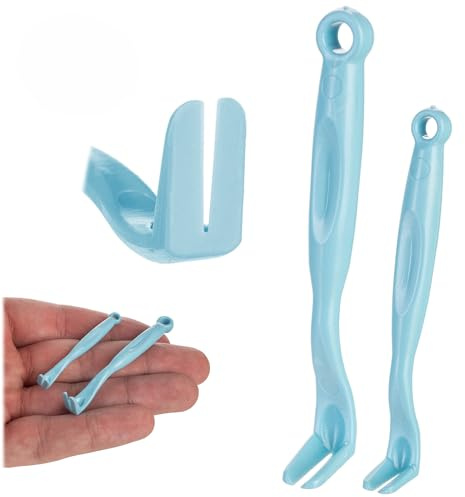 KADAX Zeckenhaken, 2er Set, Zeckenhebel für Hunde, Katze, Pferd und Mensch, Zeckenzange aus Kunststoff, Zeckenentferner, Zeckenpinzette, Zeckendreher