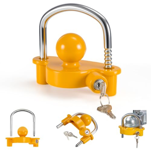 JF HOME BLISS Trailer Lock Universal for Standard 50 mm Couplings Adjustable Trailer Hitch Lock Easy Installation for Towing Caravan Trailer