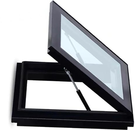 House Roof Window, Basement Window Well, Skylight Roof Window, Hand Skylight With Double-Layer Tempered Glass, Basement Daylighting Door For Basement/Attic/Shed House, Custom Size(85x80cm/33.5x31.5in)