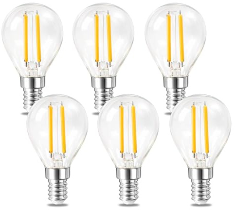 SPARKON E14 LED-Glühbirne, 6W Entspricht 60W, 806LM, P45 LED-Lampe mit Kleinem Schraubsockel, Warmweiß 2700K, LED-Filament Vintage Retro, Energiesparend, nicht Dimmbar, 6er-Pack