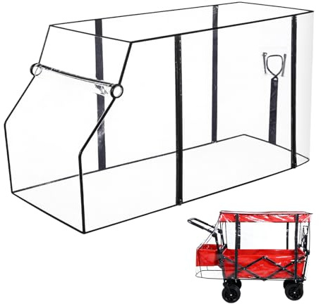 Cubierta De Lluvia para Cochecito: Cubierta para Lluvia Universal para Carrito de Mano, Mit Reißverschluss, Transparente, Ocupar Espacio, Carro Protección contra La Lluvia para Carro Plegable