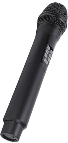 Focket Microfono Wireless, Microfono Dinamico Wireless Bluetooth, Microfonoo Cordless con Batteria Ricaricabile, Connessione Stabile a 2,4 GHZ per Canto, Karaoke, Matrimonio, Festa