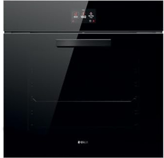 Elica Virtus Multi 60 Built In Oven, Black, PRF0191770A, 65L Capacity, TFT Touch Display, 16 Cooking Functions, 599x599x572mm