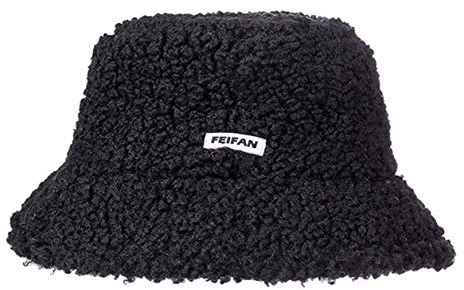 ITODA Winterhut Damen Fischerhut Winter Strickmütze Mädchen Wintermütze Warm Eimerhut Winddicht Damenhut Strick Wollmütze Weich Freizeithut Einfarbig Damenmütze Plüsch Fischermütze Outdoor Freizeit