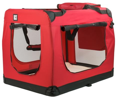 KCT Extra Large Red Fabric Pet Carrier Crate Travel Transport Bag for Cats and Dogs