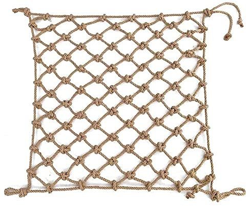 GLP Rope Net for Birds Child Protection Safety Net Treehouse Climbing Netting Hemp Rope Net Grid Playground Swing Climbing Net for Kids (Size : 1 * 8m(3 * 26ft))