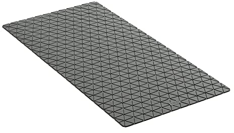 TATAY Tapis de Douche Antidérapant, Caoutchouc SBS - TP avec 94 ventouses, Rectangulaire, Design Diamant, Gris. Mesure 72 x 36 cm