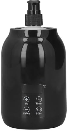 Generic Single Bottle Massage Oil Heater, Lotion Bottle Warmer Heater, Touch Control,Thermostatic LED Massage Oil Warmer,For Home Pro Salon Spa Massage, UK Plug 100‑240V (Black)