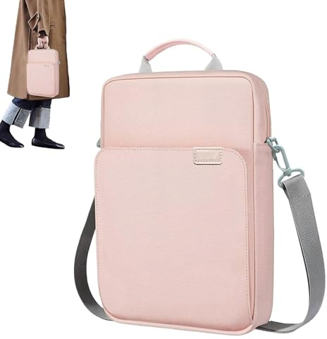 jamgeery Funda para Tablet, Bolso Bandolera Maletín con Asa - Funda Protectora para Tableta de 13 Pulgadas, Rosa, Unisex