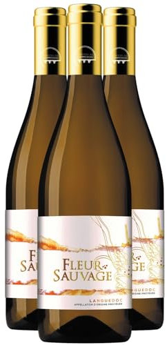 Languedoc Sommières Fleur Sauvage - Blanc 2021 - Les Vignerons du Sommiérois - Vin Blanc du Languedoc - Roussillon (3x75cl) BIO