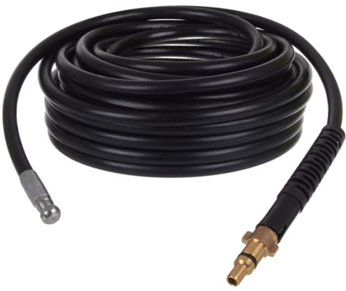 TECHKAR Tuyau de nettoyage de tuyaux 200bar 60 °C 15m de long compatible avec les nettoyeurs haute pression Nilfisk Stihl Tuyau de nettoyage de tuyaux