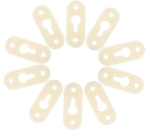 HOMSFOU 10Pcs Plastic Keyhole Hangers Connectors ABS Plastic Reliable Support Versatile Use White L-Shaped 1.97X0.79X0.14In Home Use Furniture Fasteners