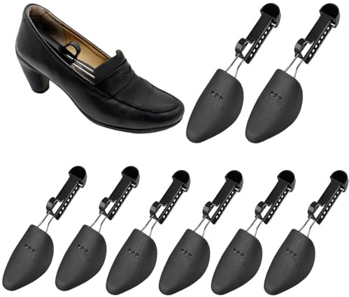 4 Paires Embauchoirs Pour Chaussures Pour Homme/Femme, Trous De Chaussures En Plastique Réglables, Embauchoirs à Chaussures En Plastique, Adaptés Aux Tailles 34-39, Shoe Tree De Haute Qualité(Noir)