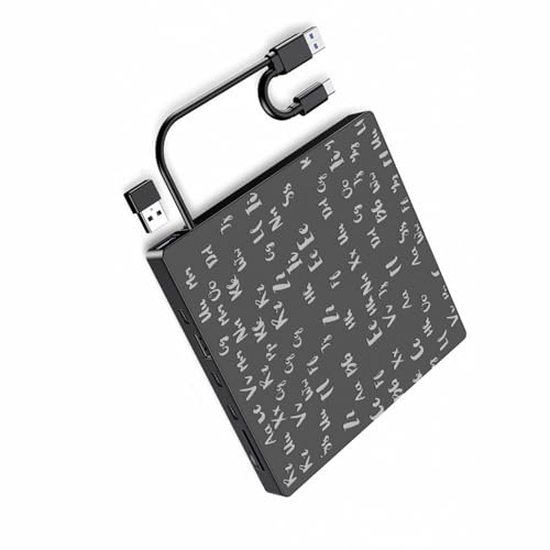 HINAYOSAN Externa DVD-skivor drivskrivare USB 3.0 och typ C-port snabb hastighet optiska skivspelare CD-brännare för PC bärbara snabba externa brännare