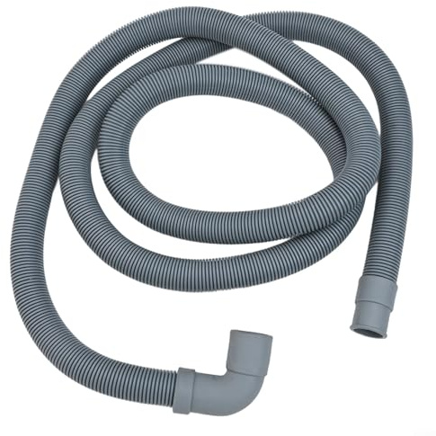 ComfyHarbor Tubo di scarico flessibile per lavatrice e lavastoviglie, tubo di scarico in polipropilene, lunghezza 1/1,5/2 m, per raccordo a gomito o uscita da 20-23 mm (2 m)
