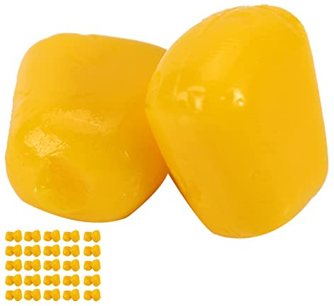 Fockety Appâts de Carpe à Saveur Artificielle Leurres de Pêche au Maïs d'eau Douce Réalistes Paquet de 50 pour la Pêche en Eau Douce Taiwan Plastique Jaune 1 Cm
