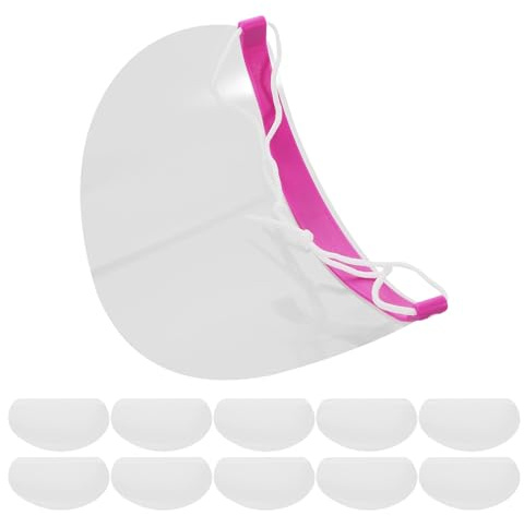 Toyvian Protector Ocular Facial Transparente para Salón de Belleza 50 Unidades Visera Ajustable de Material para Corte de Pelo Protección contra Polvo y Laca Cabello Adecuado