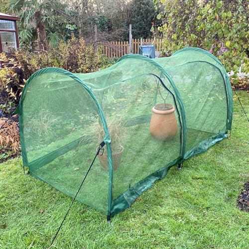 GardenSkill Net Grow Tunnel - Garden Growhouse Cloche for Protecting Fruit Vegetables Plants (2m x 1m x 1m high)
