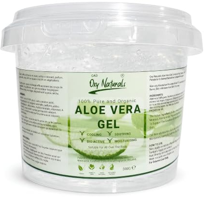 OA3 Pure Aloe Vera Gel | Lightweight Skin Hair Care | Aloe Vera Moisturiser for Face Body | Cooling Gel Moisturiser | Hair Gel Body Moisturiser Daily Beauty Care | Vegan Beauty Routine