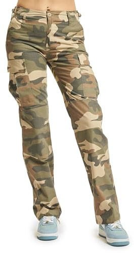 Brandit Women BDU Ripstop Pants, Color: li.woodlan, Size: 36