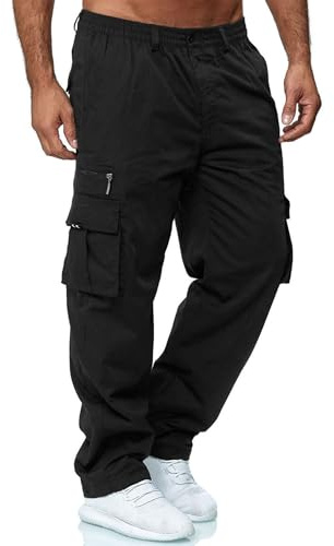 Men Outdoor Cargo Pant Lightweight Tactical Pant Hiking Jogger Classic Fit Multi Pockets