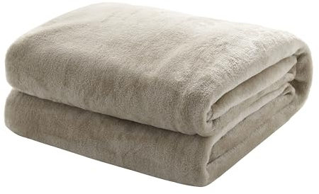 Mixibaby Kuscheldecke Flauschige extra weich & warm Wohndecke Flanell Fleecedecke, Falten beständig/Anti-verfärben als Sofadecke oder Bettüberwurf, Größe:130 cm x 150 cm, Farbe:Grau