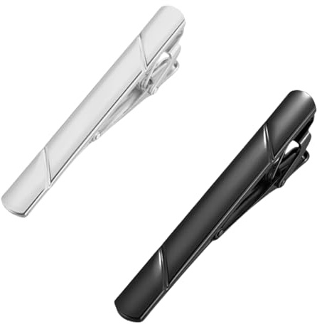 2 Pièces Pince à Cravate Homme, Pince à Cravate Cuivre, Pince à Cravate Slim, Epingle a Cravate Homme, Pinces à Cravate Classiques, pour D'affaires, Mariage, Vie Quotidienne,Cyan tibétain, Argent