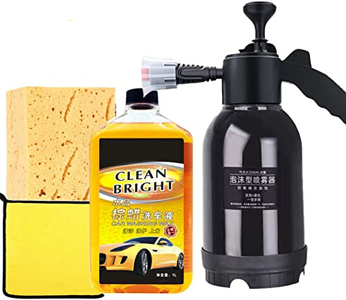 Huamengyuan Auto Schaumsprüher,Gartenspritze Manuelles Schaumsprüher Drucksprühflasche Universal Schaum Erzeuger mit Ventil Autowäschesprüher für Autowäsche, Hausreinigung, Gartenbewässerung