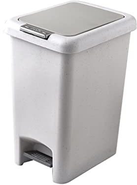 GLigeT Garbage Can Step-On Trash Can for Home and Kitchen, with Lid Lock and Slow Close, Household Press Foot Pedal Garbage Can Trash Bin (Size : 10L)