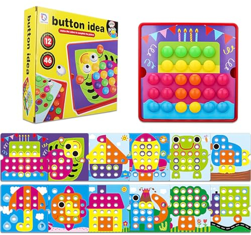 DYOUEN Mosaik Steckspiel Kinder Montessori Kinderspielzeug für Kinder Steckspiel ab 2 3 4 5 Spielzeug Spielzeuggeschenke für Frühes Lernen