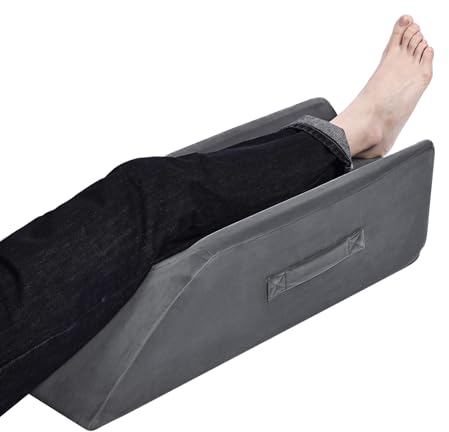 TANYOO Venenkissen Memory Schaum Beinkissen Kniekissen zum Beine hochlagern, Lagerungskissen für die Verbesserung der Schlaf, Schwanger, nach der Operationen Heimgebrauch (Dunkelgrau)