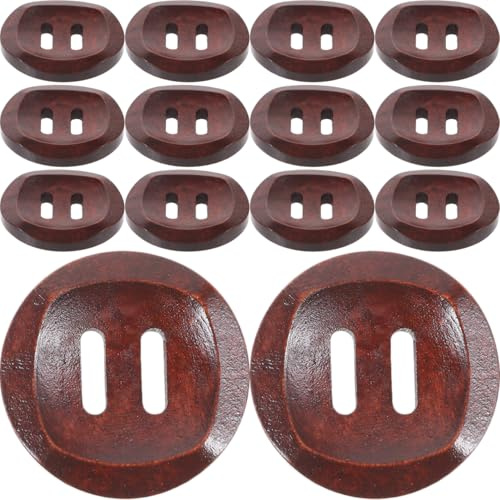 Stobok 25 Uds Botones De Madera Vintage Para Costura Y Manualidades Botones Grandes Con Agujeros Para Abrigos Camisas Y Proyectos Diy De Ropa