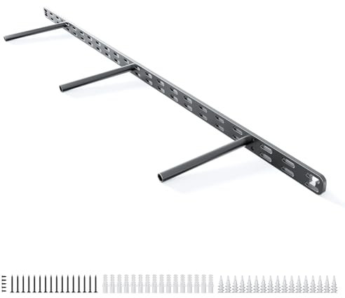 1pc Floating Shelf Bracket Heavy Duty,Decorative Floating Shelf Hardware Hidden Black Metal Fireplace Mantel Brackets (34X6X1.0 Without Tools)