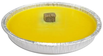 Candele alla Citronella, Candele Antizanzare Da Esterno, 36 Pezzi, Diametro 16 cm, Fiaccola in Ciotola di Alluminio, Repellente per Insetti, Durata 6 ore, Ideale per eventi e Cene all’Esterno