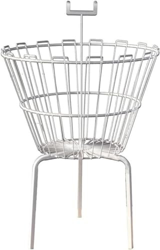 Retail Shop SUPERMARKETS 5 Tier Stacking Metal Baskets (WHITE ROUND DUMP BIN)