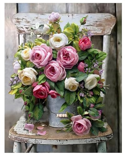 Rose Diamond Painting vuxen stolblomma diamant målning bilder full gör-det-själv diamant konst målning broderi set hem vägg dekor gåva 30 x 40 cm