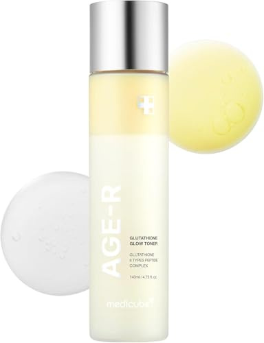Medicube Age-R Glutathione Glow Toner – Milky 2-Phasen Toner mit Peptiden & Glutathion für Glass Skin Effekt – Strahlender, hydratisierter Teint – 140 ml