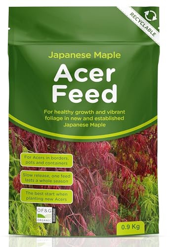Zopper Acer Feed Japanese Maple 0.9 Kg Organic Slow-Release Fertiliser for Acers in Pots, Borders & Containers Enhances Foliage Colour & Supports Healthy Growth | One Application Lasts a Season