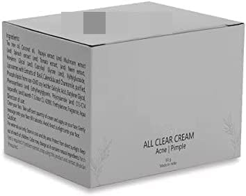 DK All Clear Cream, 50gm, for Acne, pimples, Acne Scars, Open pores, Anti Acne and Blemishes - for Men and Women