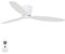 LUCCI AIR Deckenventilator Airfusion Radar, Ventilator inkl. Fernbedienung, extrem flacher Deckenlüfter, weiß Ø 132 cm