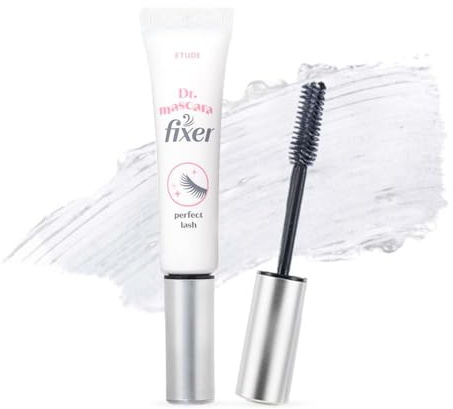 ETUDE Dr. Mascara Fixer per ciglia perfette, fissatore coreano per mascara, tenuta per tutto il giorno, volumizzante, a prova di sbavature, trucco coreano, bellezza, trasparente, 6 g (confezione da 1