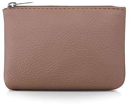 TIESOME Monedero de Poliuretano Con Patrón de Lichi, Cremallera, Portátil, Mini Para Mujer, Bolsillo Para Monedas, Tarjeta de Crédito (Desnudo)