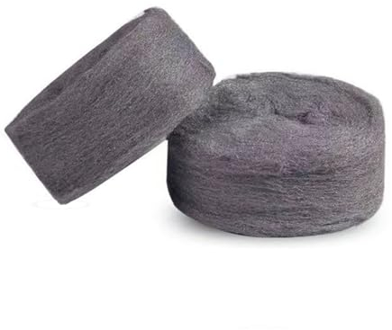 2 Piezas Lana de Acero Grado 0000 Lana de Alambre Herramienta de Acero de Pulido para Limpiador y Pulidor de Madera Vidrio Metal