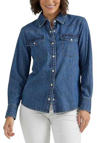 Lee Legendäres Western-Hemd für Damen, schmale Passform, Understated Ground, X-Groß