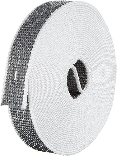 Nastro per raccoglitori avvolgibili | Corda di ricambio per bobina di tapparelle a tocco morbido e rigido, colore vernice nera, misura 20 mm x 6 m, nastro di raccolta tenda (20 mm x 6 m)