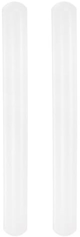sourcing map 2pcs Fondant Rolling Pin PP 30cm x 2.5cm Non Stick for Baking White