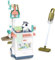 Koolbitz Educational Cleaning Set Toy, 20 Pcs Pretend Play Set With Real Working Vacuum, Broom, Spray Bottle, Kids Cleaning Trolley For Toddlers Age 3+