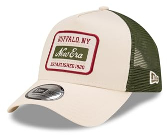 New Era Trucker Cap verstellbar Kappe Mesh Snapback Buffalo 1920 beige grün - One-Size