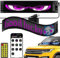 Euakee LED-Zeichen für Auto, 12x59.5cm LED-Matrix-Panel, Devil Eyes Licht für Autos, Bunte Auge Lampe weichen Bildschirm für Heimtextilien, Große Programmierbare Flexible Bildschirm