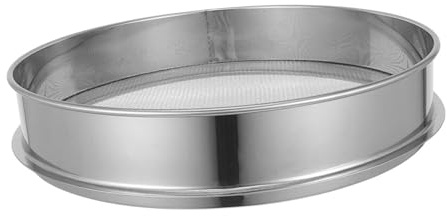 SUPVOX Pantalla de Suelo de jardín de abono colador de Suelo de harina Herramienta de jardinería Tesecter de Acero Inoxidable Silver